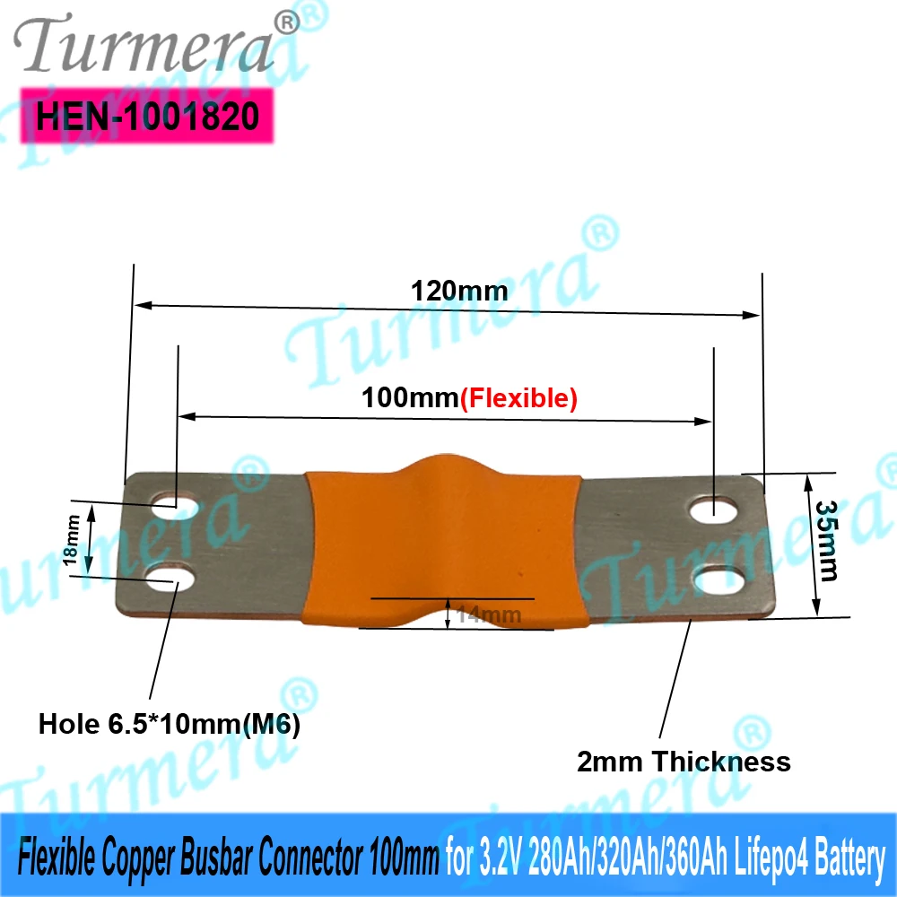 Bus Bar Copper - 12V 48V Flexibele Koperen Busbar Connector