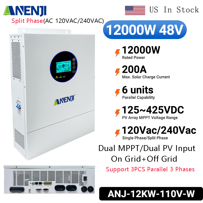 Flexible Solar Panel - ANENJI Split Phase 12KW 48V Hybride