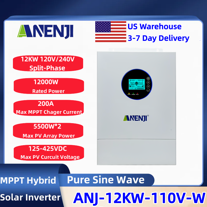 Flexible Solar Panel - ANENJI Split-fase 120V/240V 12KW Hybride Solar