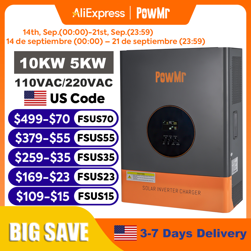 Flexible Solar Panel - PowMr 10KW 5KW Split-Phase Omvormer 48V