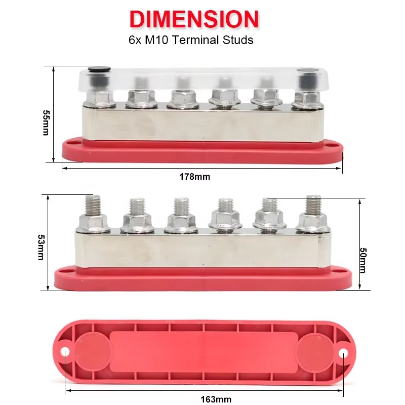 6-polige 48V DC 600A busbar, M - Bus Bar Copper recensie en prijs